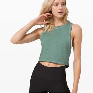 Lululemon x Barry’s Washed Tidewater Teal Cut Back Tank